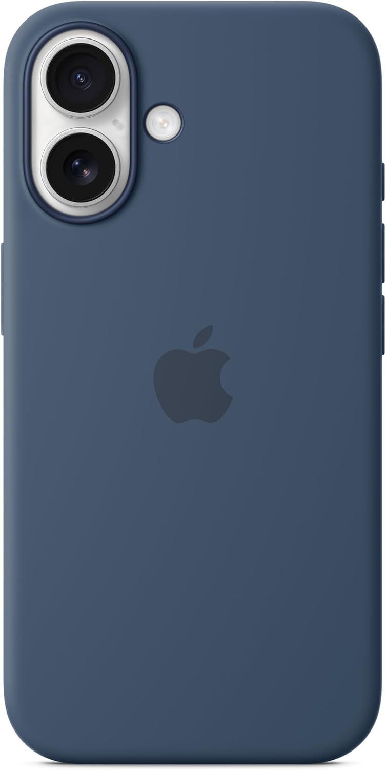 Apple  Silicone Phone Case with MagSafe for iPhone 16 - Denim - Brand New