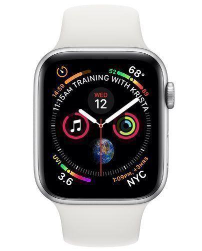 Apple Watch Series 4 (GPS) - 16GB - 40mm - Silver Aluminum Case with White Rubber Sport Band