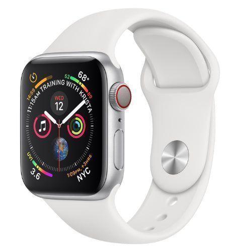 Apple Watch Series 4 (GPS) - 16GB - 40mm - Silver Aluminum Case with White Rubber Sport Band