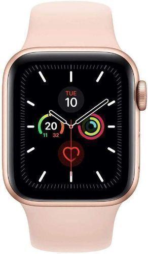 Apple  Watch Series 5 - 32GB - Gold-Aluminum-Sport Band-Pink Sand - GPS - 40mm - Gold - Aluminum - Pink Sand - Sport Band - Rubber - Acceptable