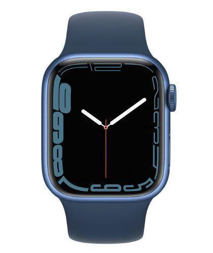 Apple  Watch Series 7 - 32GB - Blue-Aluminum-Sport Band-Abyss Blue - GPS - 41mm - Blue - Aluminum - Abyss Blue - Sport Band - Rubber - Good