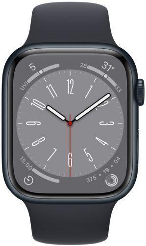 Apple  Watch Series 8 - 32GB - Midnight-Aluminum-Sport Band-Midnight - Cellular + GPS - 41mm - Midnight - Aluminum - Midnight - Sport Band - Rubber - Acceptable