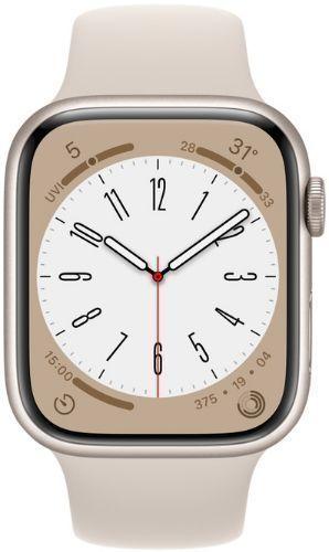 Apple  Watch Series 8 - 32GB - Cellular + GPS - 41mm - Starlight - Aluminum - Starlight - Sport Band - Rubber - Good