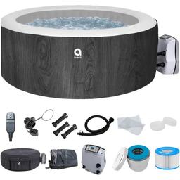 Avenli London Inflatable Whirlpool Hot Tub & Spa - Black