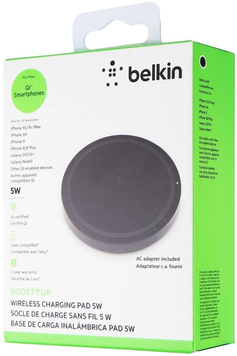 Belkin  5W Wireless Charging Pad for Qi Devices - Black - Brand New