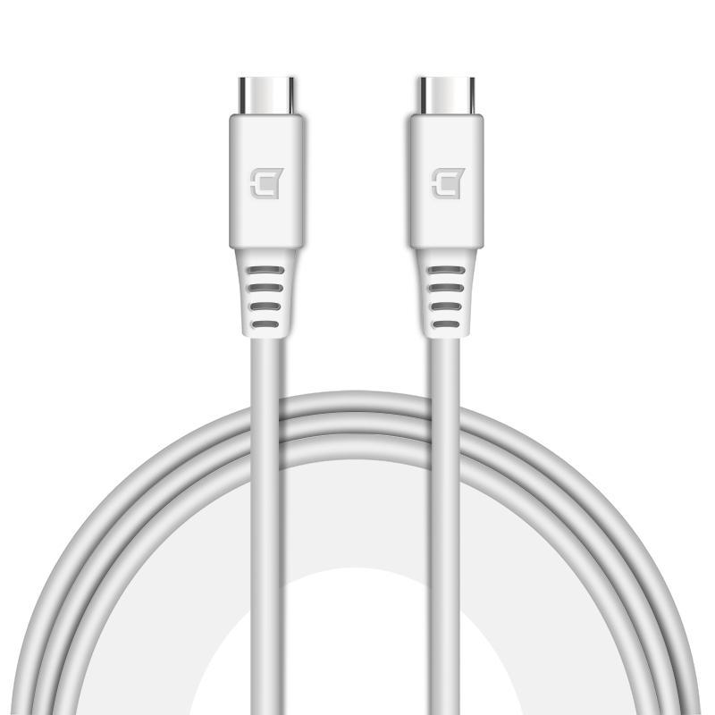 Caseco  3 Meter Type C to Type C Cable - Braided, White - White - Brand New