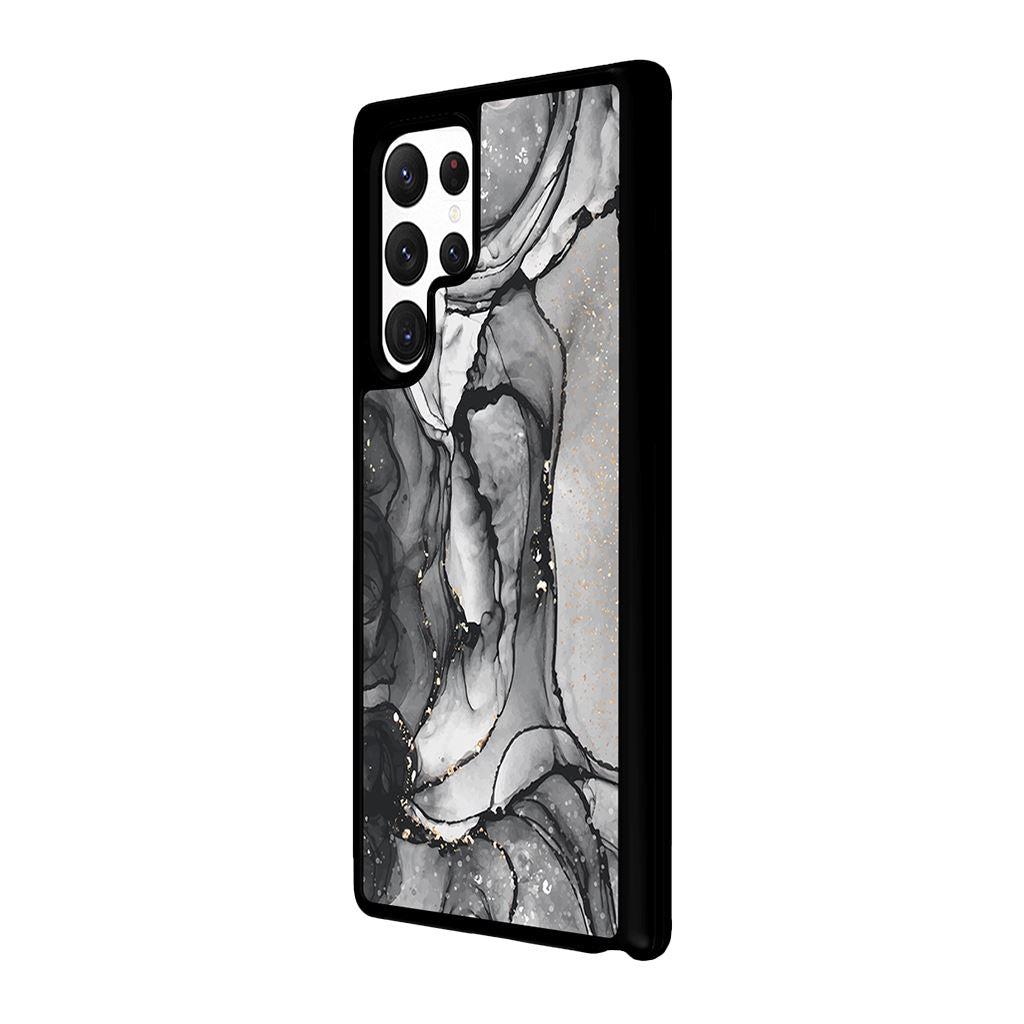 Caseco Black Samsung Galaxy S22 Ultra Marble Case