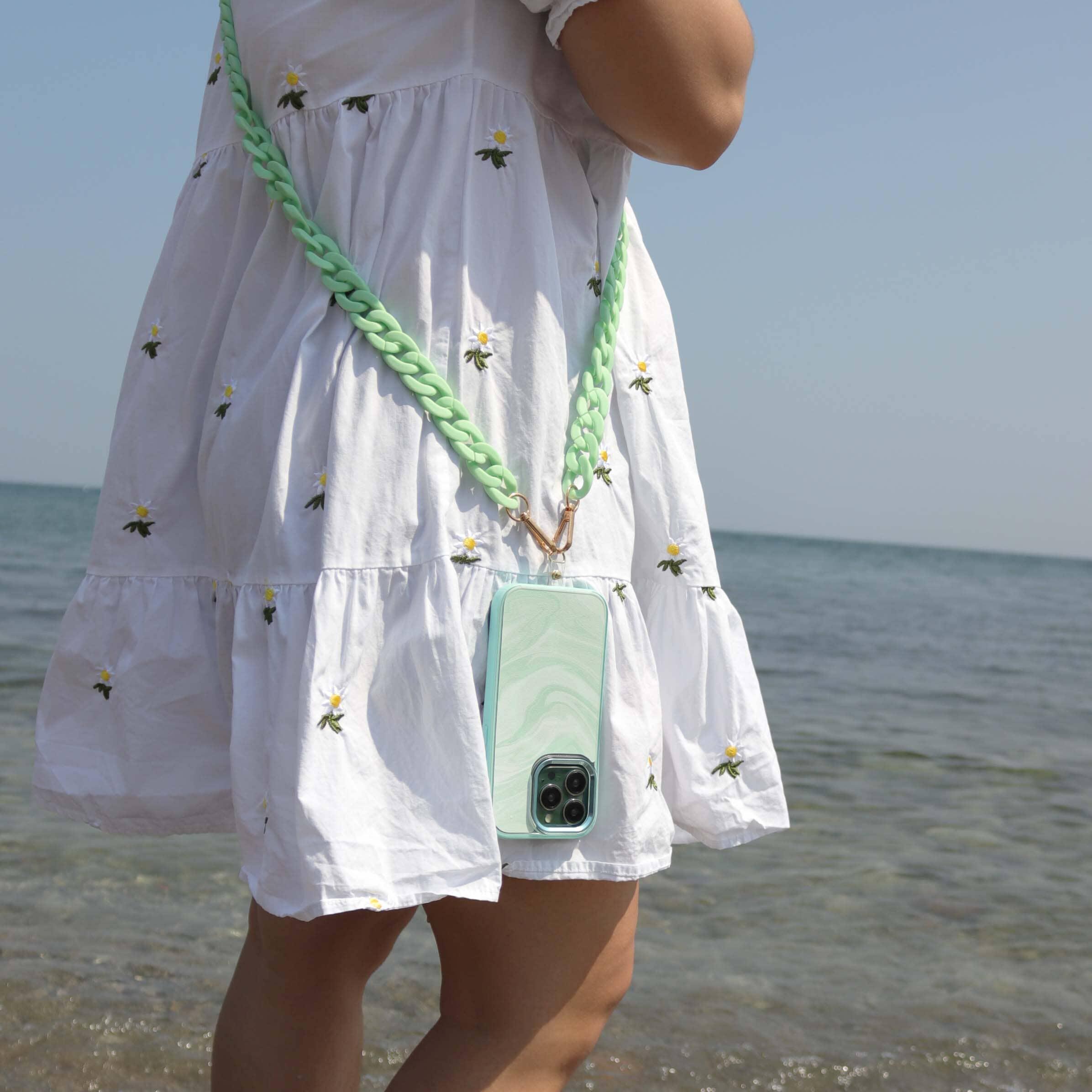 Caseco  Green Crossbody Phone Chain - Green - Brand New