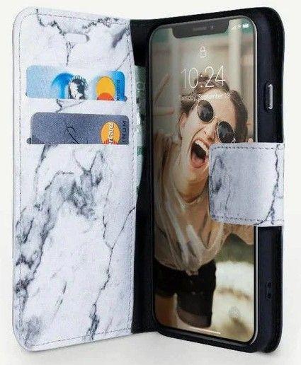 Caseco  Marble Wallet Phone Case for iPhone XR - Grey - Brand New