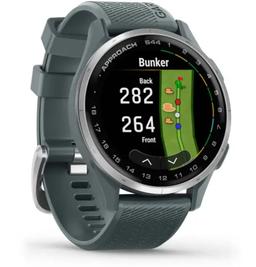 Garmin Approach S44 Golf Smartwatch - 4GB - 30.4mm - Silver Aluminum Aluminum Case with Twilight Silicone Silicone Band