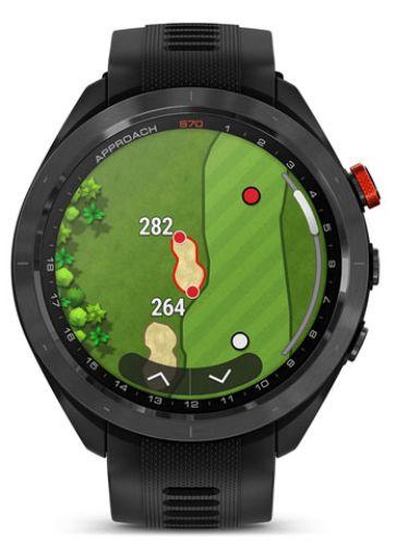 Garmin  Approach S70 Smartwatch - 47mm - Black - Ceramic - Black - Silicone Band - Silicone - Premium