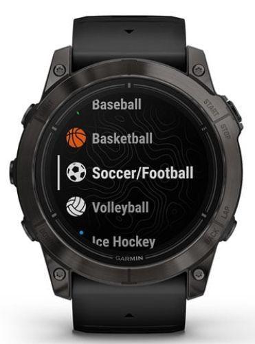 Garmin  Epix Pro (Gen 2) Smartwatch - 32GB - 47mm - Carbon Gray - Fiber-reinforced polymer - Black - QuickFit Watch Band - Silicone - Good