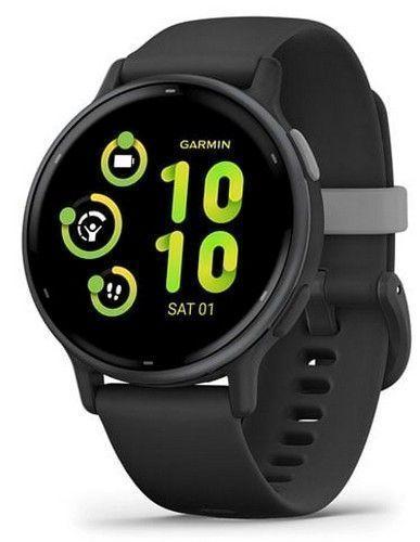 Garmin  Vivoactive 5 Smartwatch - 30.4mm - Black - Fibre-reinforced polymer - Black - Silicone Strap - Silicone - Good