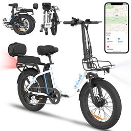 Gyrocopters iCaddy Foldable Electric Bike - White