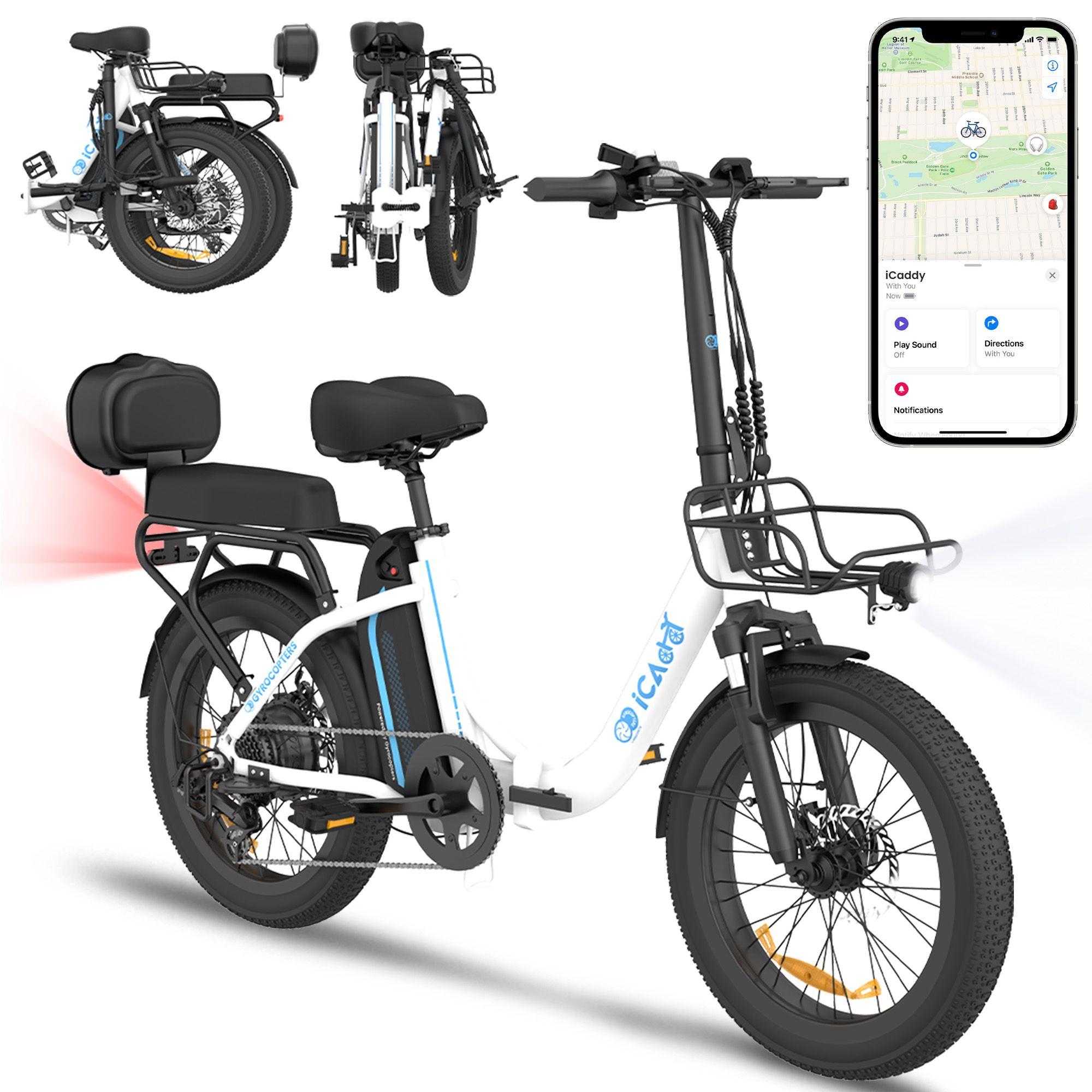 Gyrocopters  iCaddy Foldable Electric Bike - White - Excellent