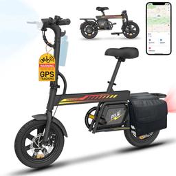 Gyrocopters PixAI Electric Foldable Cargo Bike - Black