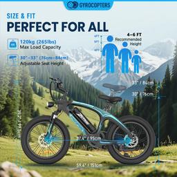 Gyrocopters Zapphire Mountain E-Bike - Grey