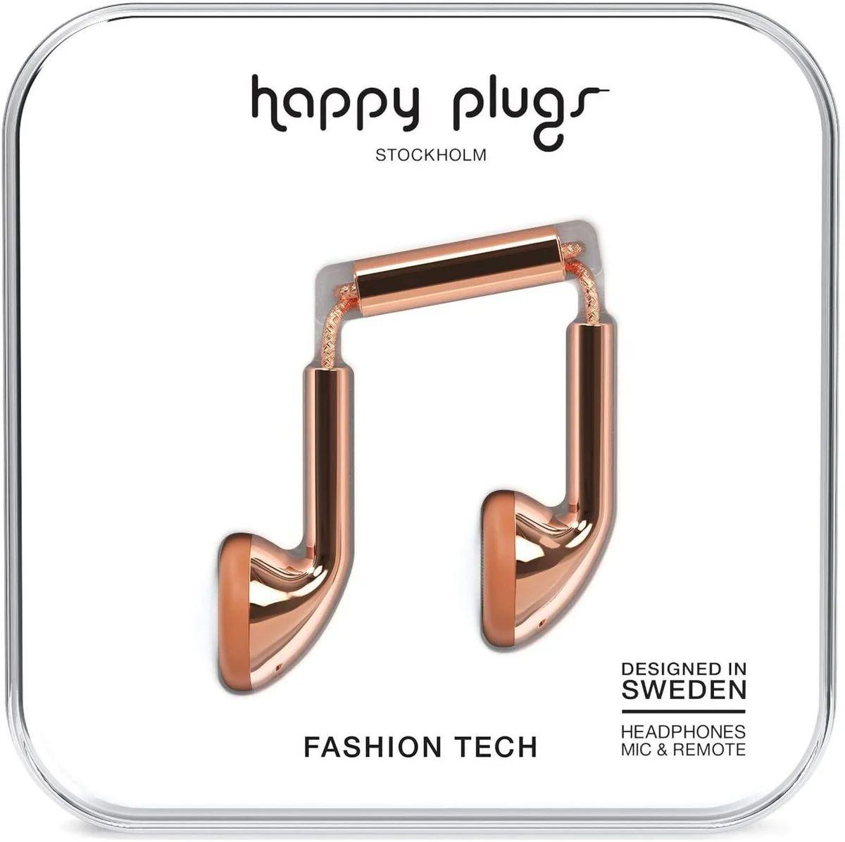 Happy Plugs  7737 Earbuds - Rose Gold - Excellent