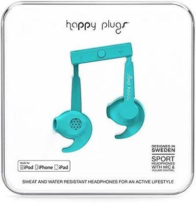 Happy Plugs  7944 Sports Headphone - Turquoise - Excellent
