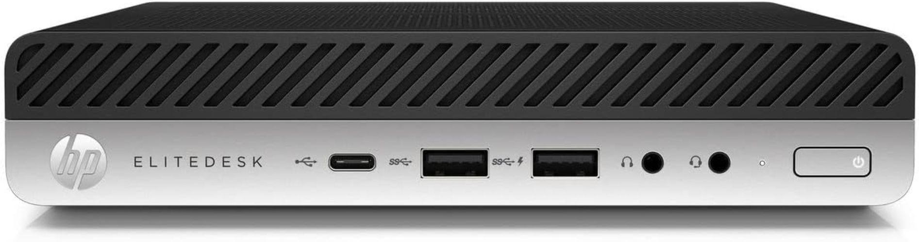 HP  EliteDesk 800 G4 Desktop Mini Micro PC - Intel Core i7-8700T 2.4GHz - 512GB - Black - 16GB RAM - Excellent