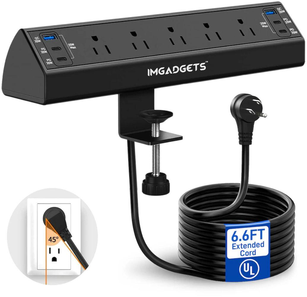 IMGadgets  Desk Clamp Power Strip - Black - Excellent