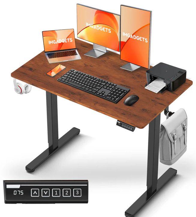 IMGadgets  Standing Electric Adjustable Desk 40" x 24" - Brown - Excellent