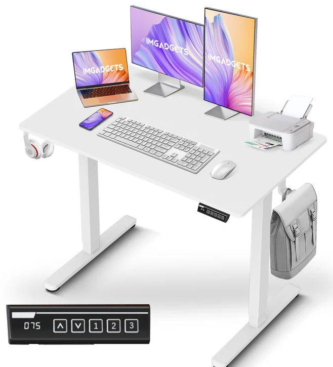 IMGadgets  Standing Electric Adjustable Desk 40" x 24" - White - Excellent
