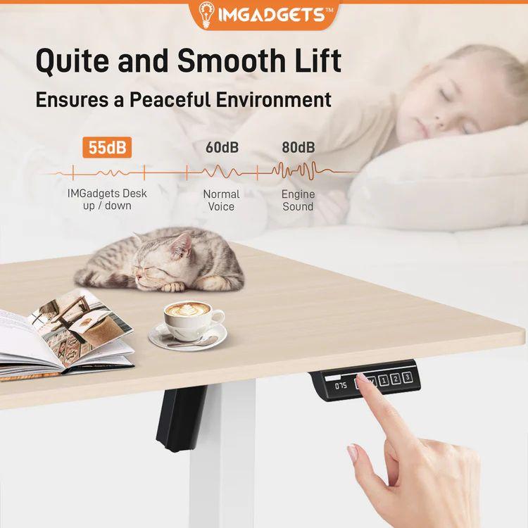 IMGadgets Standing Electric Adjustable Desk 47" x 24" - Walnut