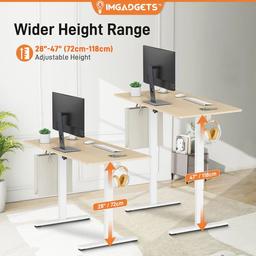 IMGadgets Standing Electric Adjustable Desk 55" x 24" - Walnut