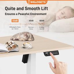 IMGadgets Standing Electric Adjustable Desk 55" x 24" - Walnut