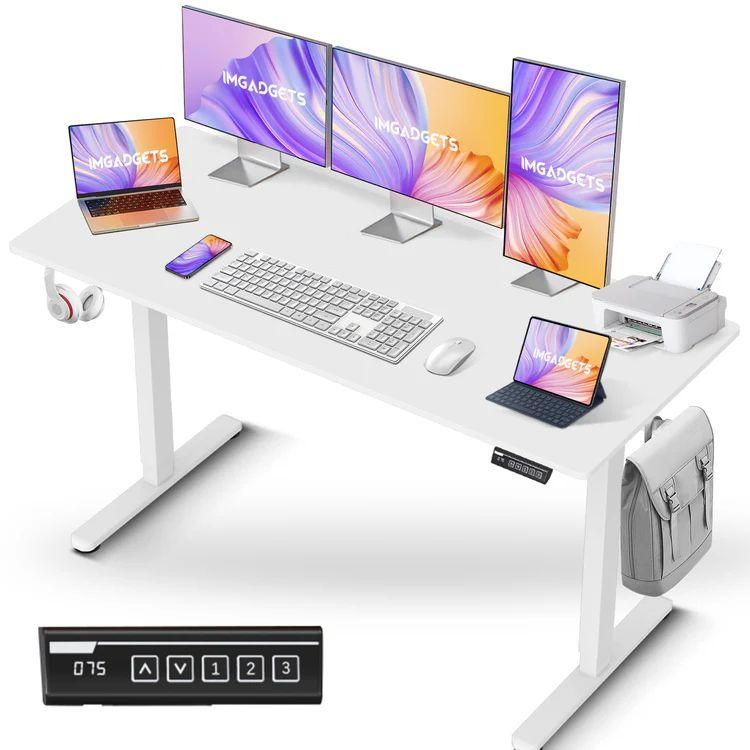 IMGadgets  Standing Electric Adjustable Desk 55" x 24" - White - Excellent