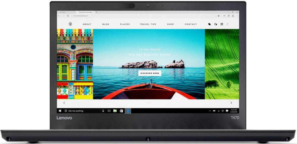 Lenovo  ThinkPad T470 Laptop 14" - Intel Core i5-7300U 2.6GHz - 256GB - Black - 8GB RAM - Acceptable