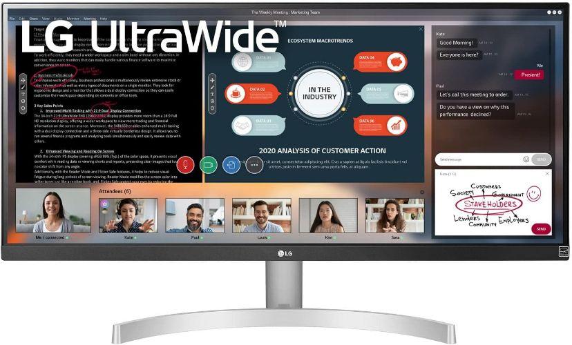LG  29WN600 UltraWide IPS Monitor - White - Excellent