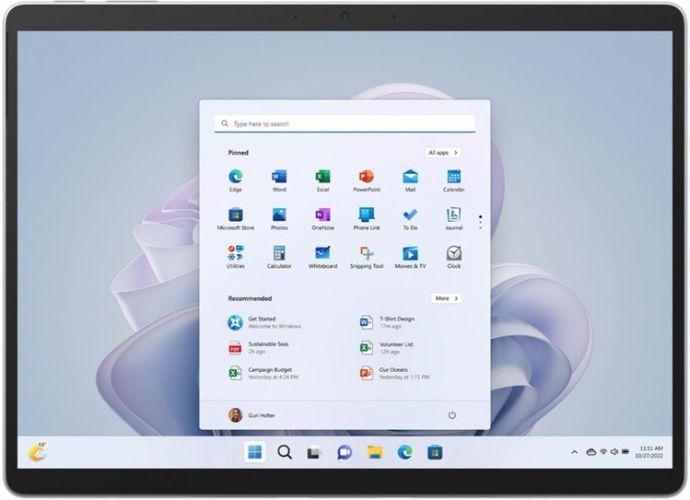 Microsoft  Surface Pro 9 - Intel Core i5-1235U 2.5GHz - 128GB - Platinum - WiFi - 8GB RAM - 13 Inch - Acceptable