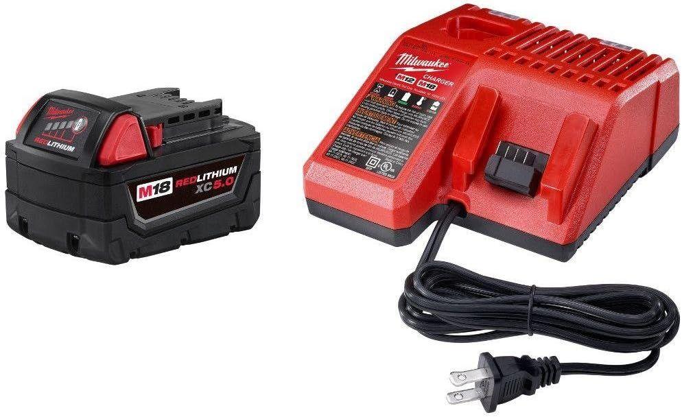 Milwaukee  48-59-1850 M18 REDLITHIUM XC5.0 Starter Kit - Red/Black - Brand New