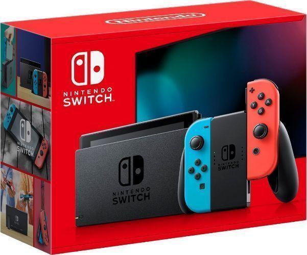 Nintendo  Switch V2 Handheld Gaming Console - 32GB - Neon Blue/Neon Red - Excellent