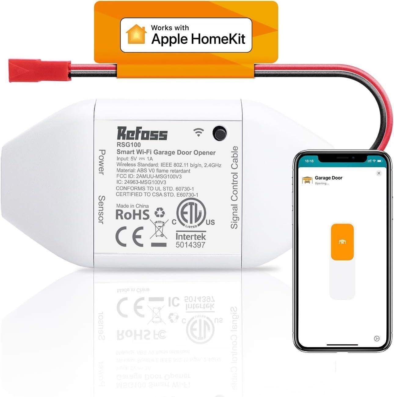 Refoss  Smart Wi-Fi Garage Door Opener HomeKit (RSG100) - White - Brand New