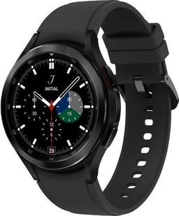 Samsung Galaxy Watch4 (Bluetooth) - 16GB - 44mm - Black Classic (Stainless Steel) Case with Black Fluoroelastomer Ridge Sports Band
