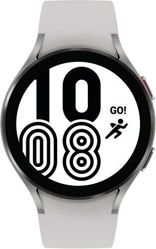 Samsung Galaxy Watch4 (Bluetooth) - 16GB - 44mm - Silver Aluminum Case with Silver Fluoroelastomer Sport Band