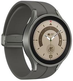 Samsung Galaxy Watch5 Pro (Bluetooth) - 16GB - 45mm - Gray Titanium Titanium Case with Gray Titanium Silicone