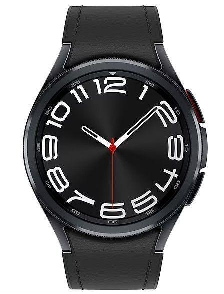 Samsung  Galaxy Watch6 - 16GB - Bluetooth - 47mm - Black - Classic (Stainless Steel) - Black - Sports Band - Fluoroelastomer - Acceptable