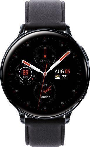Samsung  Galaxy Watch Active2 - 4GB - Bluetooth - 40mm - Black - Stainless Steel - Black - Leather Strap - Fluoroelastomer - Good