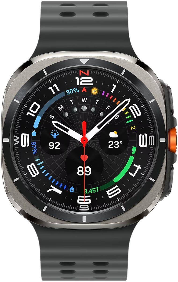 Samsung Galaxy Watch Ultra - 32GB - 47mm - Titanium Silver - Titanium - Dark Grey - Marine Band - Silicone - Excellent