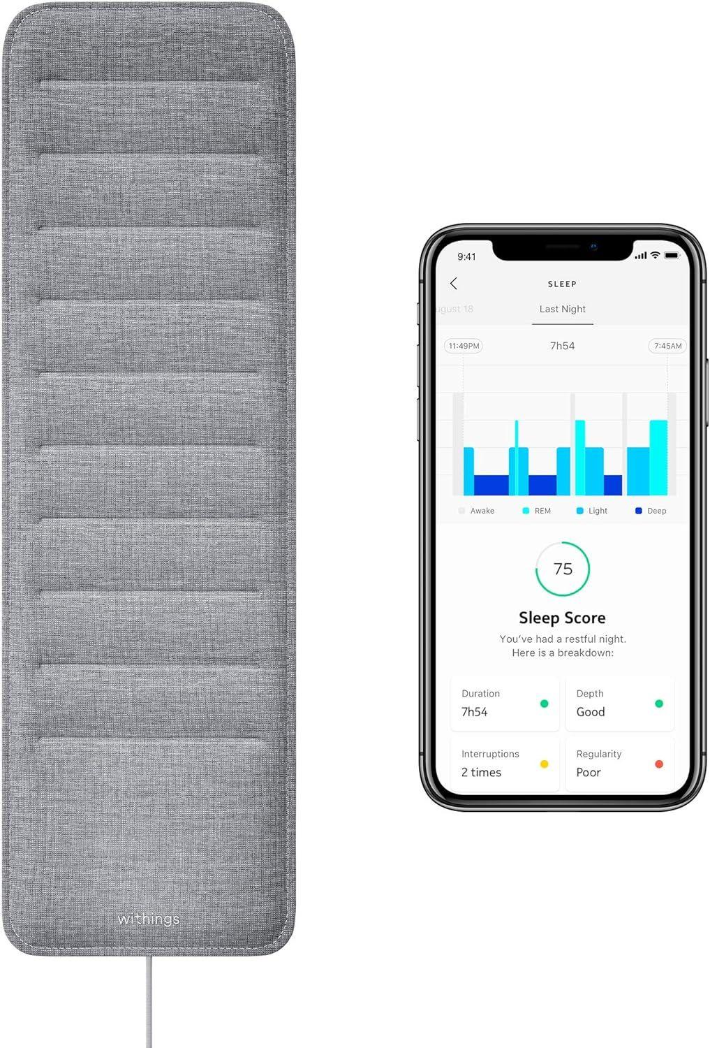 Withings  Sleep Tracking Mat - Gray - Over Stock