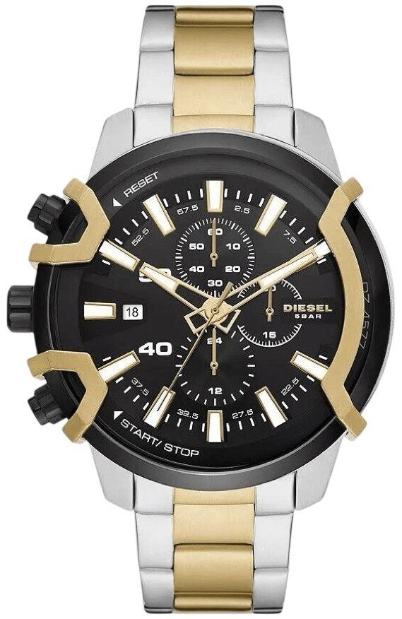 Diesel  Griffed Chronograph Two-Tone Stainless Steel Men's Watch DZ4577 - Silver/Gold - New With Tags