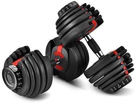 IMFIT 5lb-52.5lb Adjustable Dumbbells x2 with Hand Grip