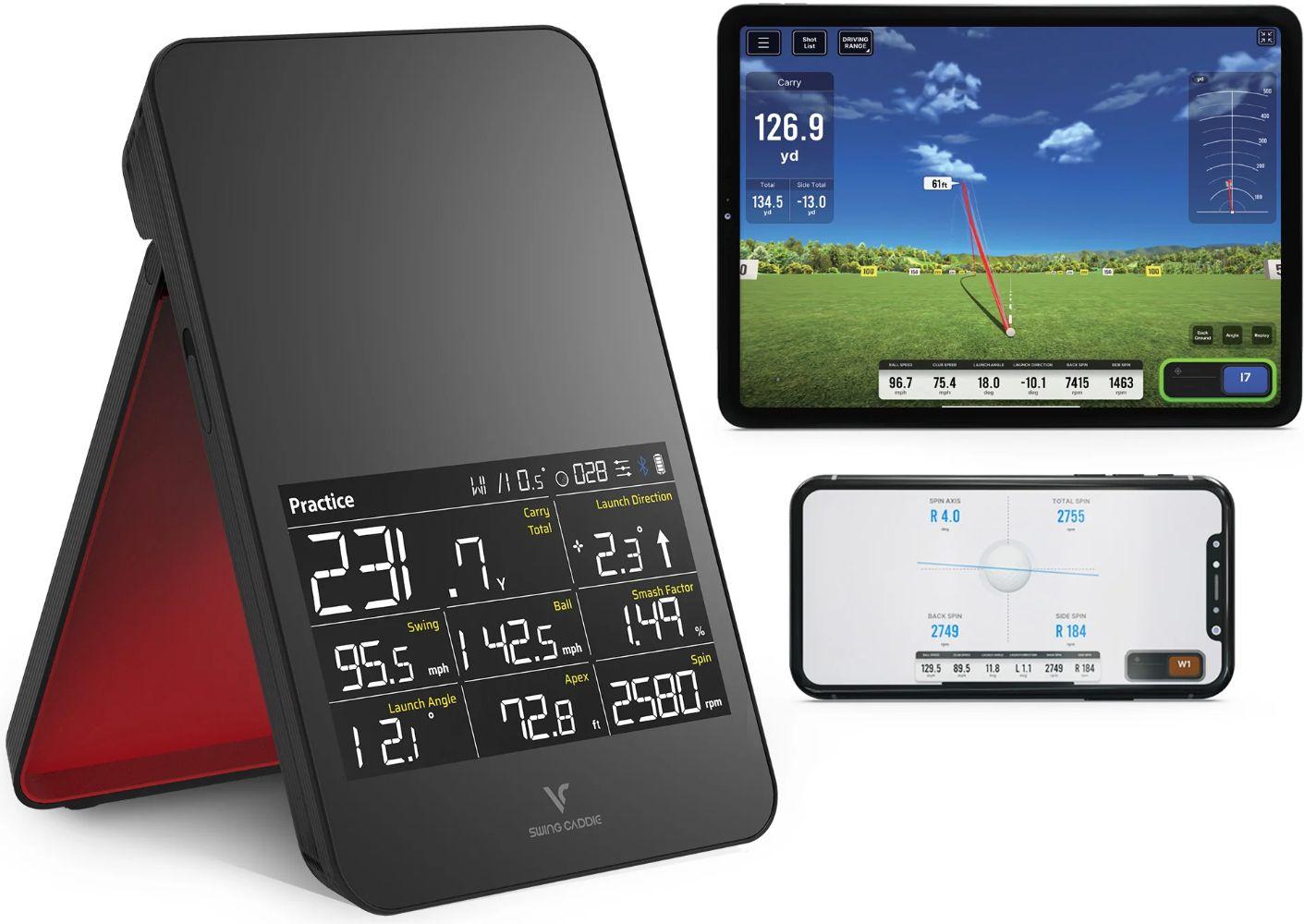 Voice Caddie Swing Caddie SC4 PRO Golf Launch Monitor + Driving Range Simulator